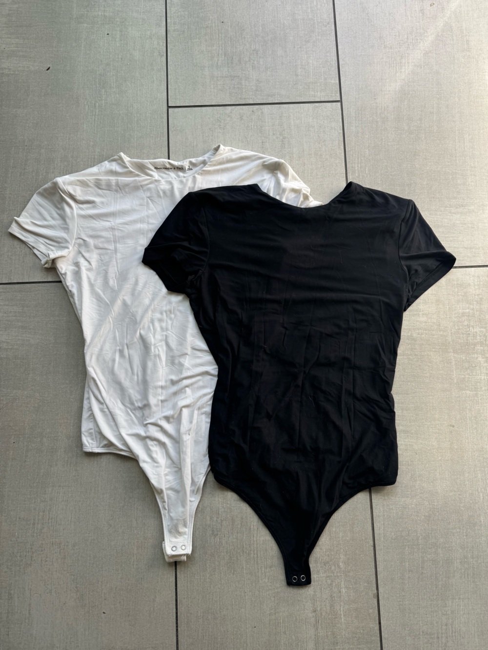 Abercrombie & Fitch Black and White Scoop Neck Bodysuit (2-Pack Bundle)